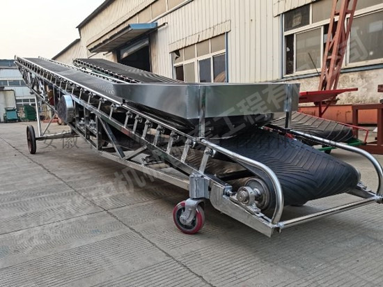 不锈钢登高移动式皮带输送机图片
